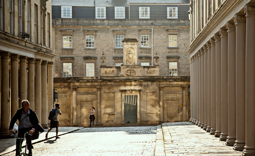 Cyclist on Bath Street